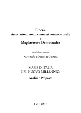 "Mafie D'italia Nel Nuovo Millennio" (Pdf)