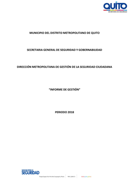 Municipio Del Distrito Metropolitano De Quito