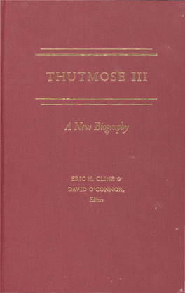 THUTMOSE III a New Biography