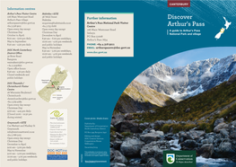 Discover Arthur's Pass Brochure