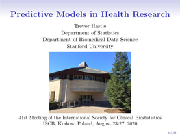 Predictive Models in Health Research (Pdf)