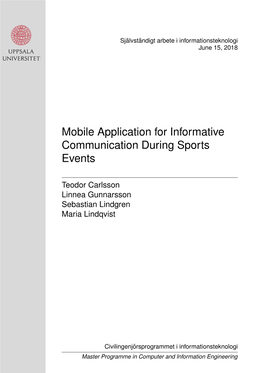 Mobile Application for Informative Communication During Sports Events