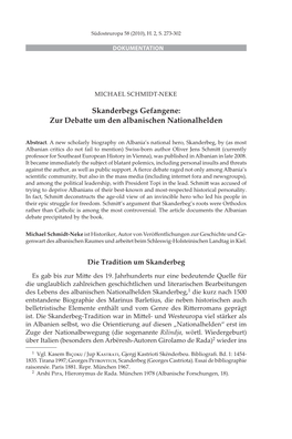 Skanderbegs Gefangene: Zur Debatte Um Den Albanischen Nationalhelden