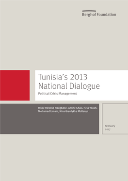 Tunisia's 2013 National Dialogue