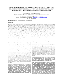 Sub-Pixel and Maximum Likelihood Classification Of