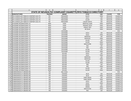 State of Nevada Fsc Compliant Cigarette/Ryo