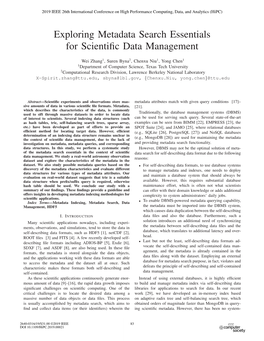 Exploring Metadata Search Essentials for Scientific Data Management