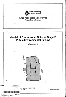 Jandakot Groundwater Schemestage 2 Public Environmental Review Volume 1