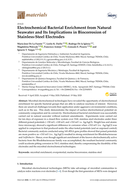 Electrochemical Bacterial Enrichment from Natural Seawater and Its Implications in Biocorrosion of Stainless-Steel Electrodes