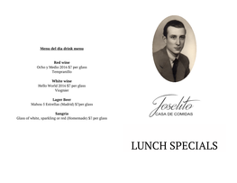 Lunch Specials