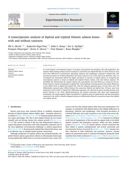 A Transcriptomic Analysis of Diploid and Triploid Atlantic Salmon Lenses with and Without Cataracts