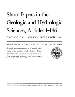 Geologic and Hydrologic