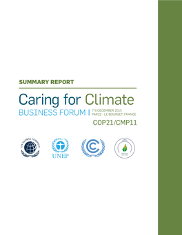 Cop21/Cmp117-8 December 2015 Business Forum Paris - Le Bourget, France 2