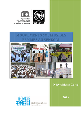 Mouvements Sociaux Des Femmes Au Sénégal; 2013