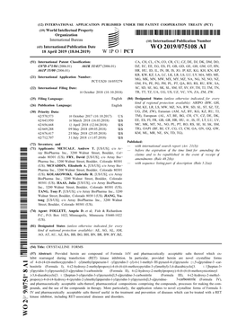 WO 2019/075108 Al 18 April 2019 (18.04.2019) W 1P O PCT