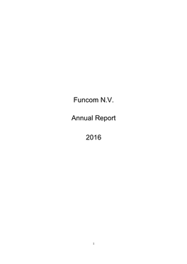 Funcom N.V. Annual Report 2016