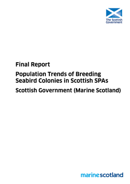 Population Trends of Breeding Seabird Colonies in Scottish Spas