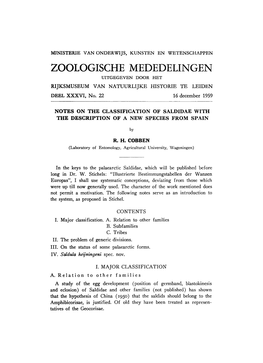 Zoologische Mededelingen