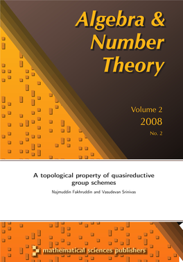 A Topological Property of Quasireductive Group Schemes Najmuddin Fakhruddin and Vasudevan Srinivas