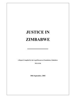 Justice in Zimbabwe ______