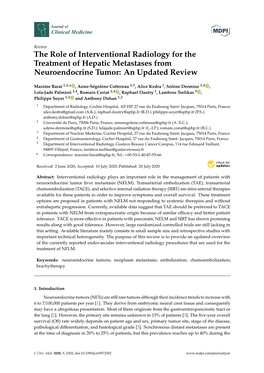 The Role of Interventional Radiology for the Treatment of Hepatic Metastases from Neuroendocrine Tumor: an Updated Review