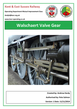 Walschaert Valve Gear