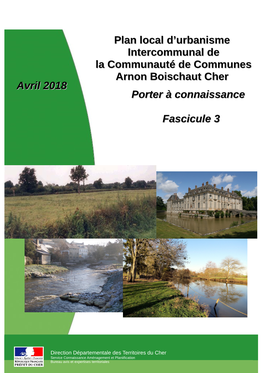 Plan Local D'urbanisme Intercommunal De La Communauté De Communes Arnon Boischaut Cher Porter À Connaissance Fascicule 3 Av