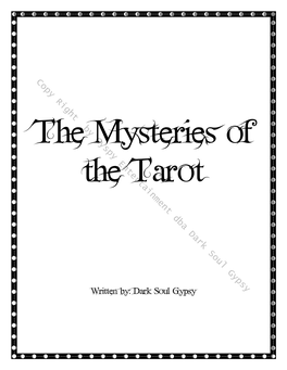 Written By: Dark Soul Gypsy the Secret Mysteries of Tarot Minor Arcana