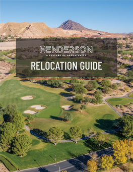 Relocation Guide Welcome to Henderson