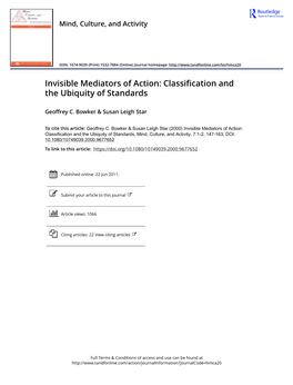 Invisible Mediators of Action: Classification and the Ubiquity of Standards