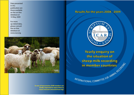 Yearly Enquiry on the Situation of Sheep Milk Recording in Member Countries