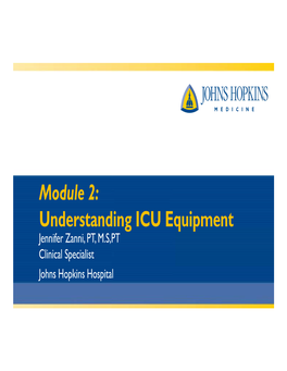 Module 2: Understanding ICU Equipment