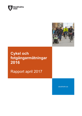 Cykel Och Fotgängarmätningar 2016