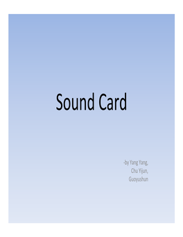 P11-Sound Card