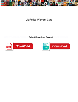 Uk Police Warrant Card
