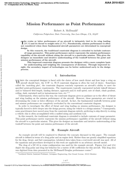 Mission Performance Considered As Point