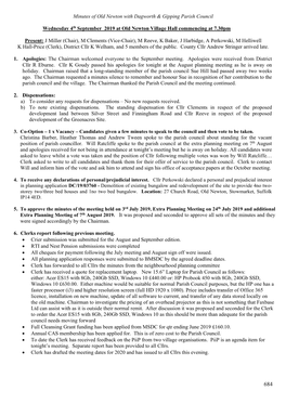 Minutes of Old Newton with Dagworth & Gipping Parish Council