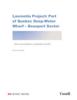 Laurentia Project: Port of Quebec Deep-Water Wharf – Beauport Sector