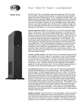 Four Hybrid Tower Loudspeaker