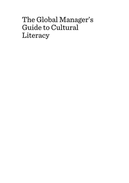 The Global Manager's Guide to Cultural Literacy