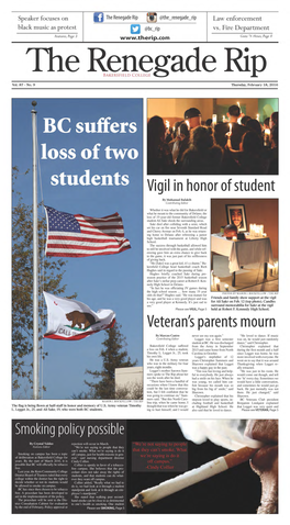 Vigil in Honor of Student Veteran's Parents Mourn