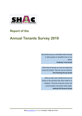 Annual Tenants Survey 2019