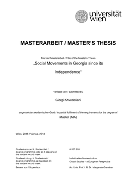 Masterarbeit / Master's Thesis