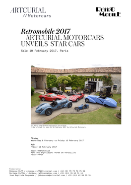 Retromobile 2017 ARTCURIAL MOTORCARS UNVEILS STAR CARS