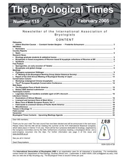 The Bryological Times Number 115 February 2005