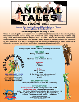 Animal Tales One Sheet Jan21 Copy