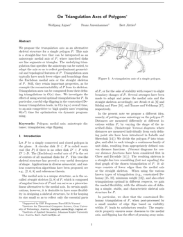 On Triangulation Axes of Polygons∗