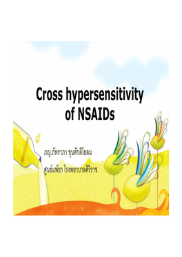 Cross Hypersensitivity of Nsaids