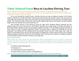 Tahoe National Forest Boca to Loyalton Driving Tour Not All Roads Listed on This Tour Are Paved, and Some May Be Difficult Or Impassable During Bad Weather