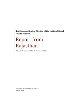 Report from Rajasthan